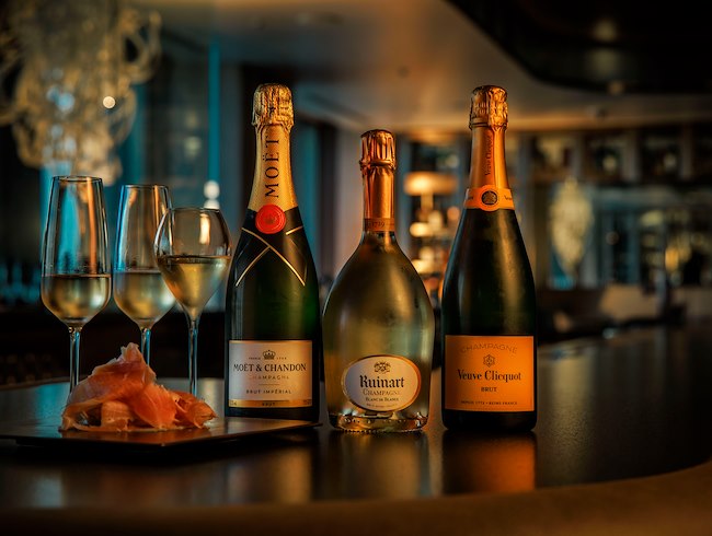 シャンパーニュ3種とハモンセラーノをお楽しみいただけるフリーフロープラン。渋谷・恵比寿でシャンパーニュと優雅なひとときを。